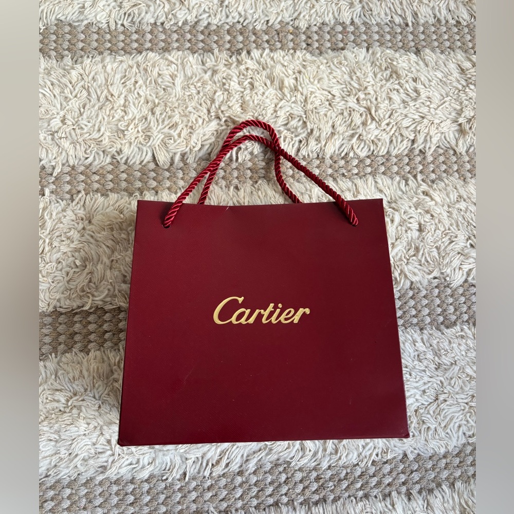 CARTIER Small Empty Accessory Bag 8” x 7” x 3.25”